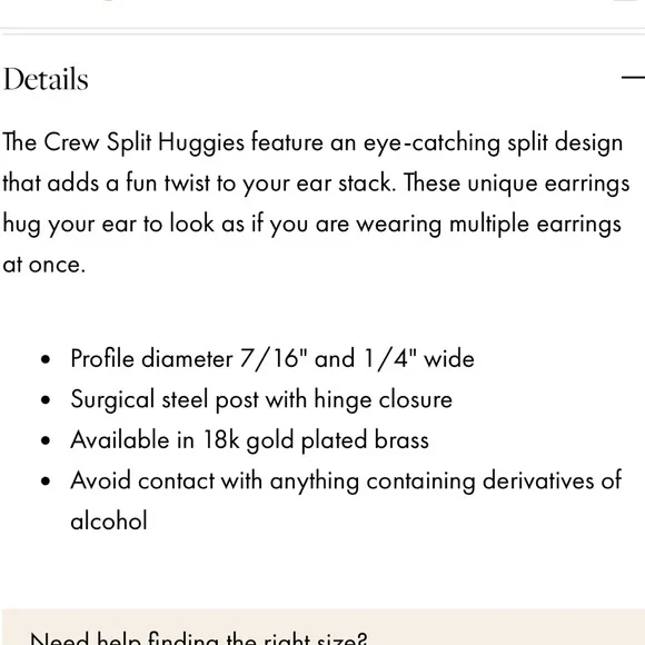 Gorjana Crew Split Huggies - Picture 5 of 5